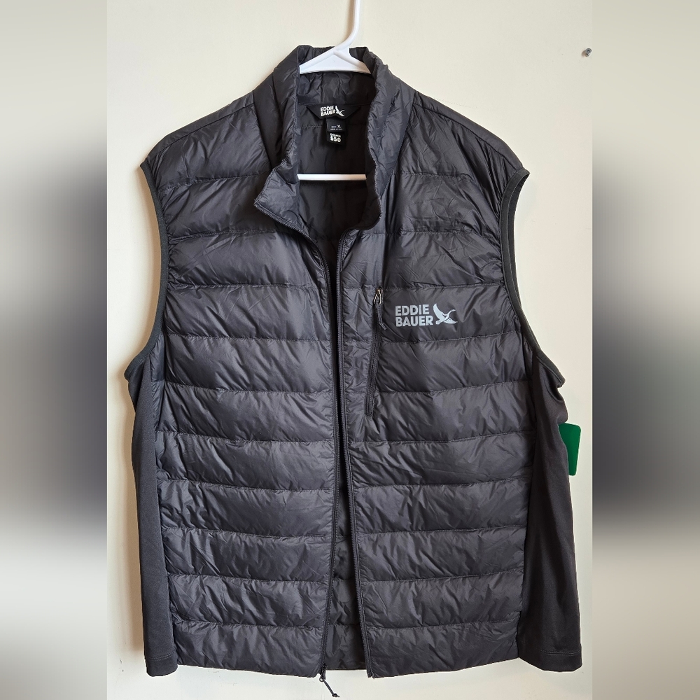 Eddie Bauer Men's Gray Down Puffer Vest